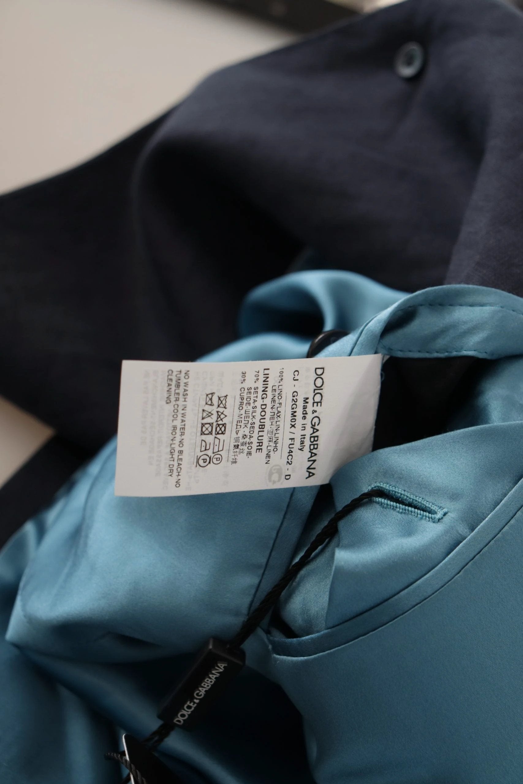 Dolce & Gabbana Dark Blue ALTA SARTORIA Jacket Coat Blazer by Dolce & Gabbana