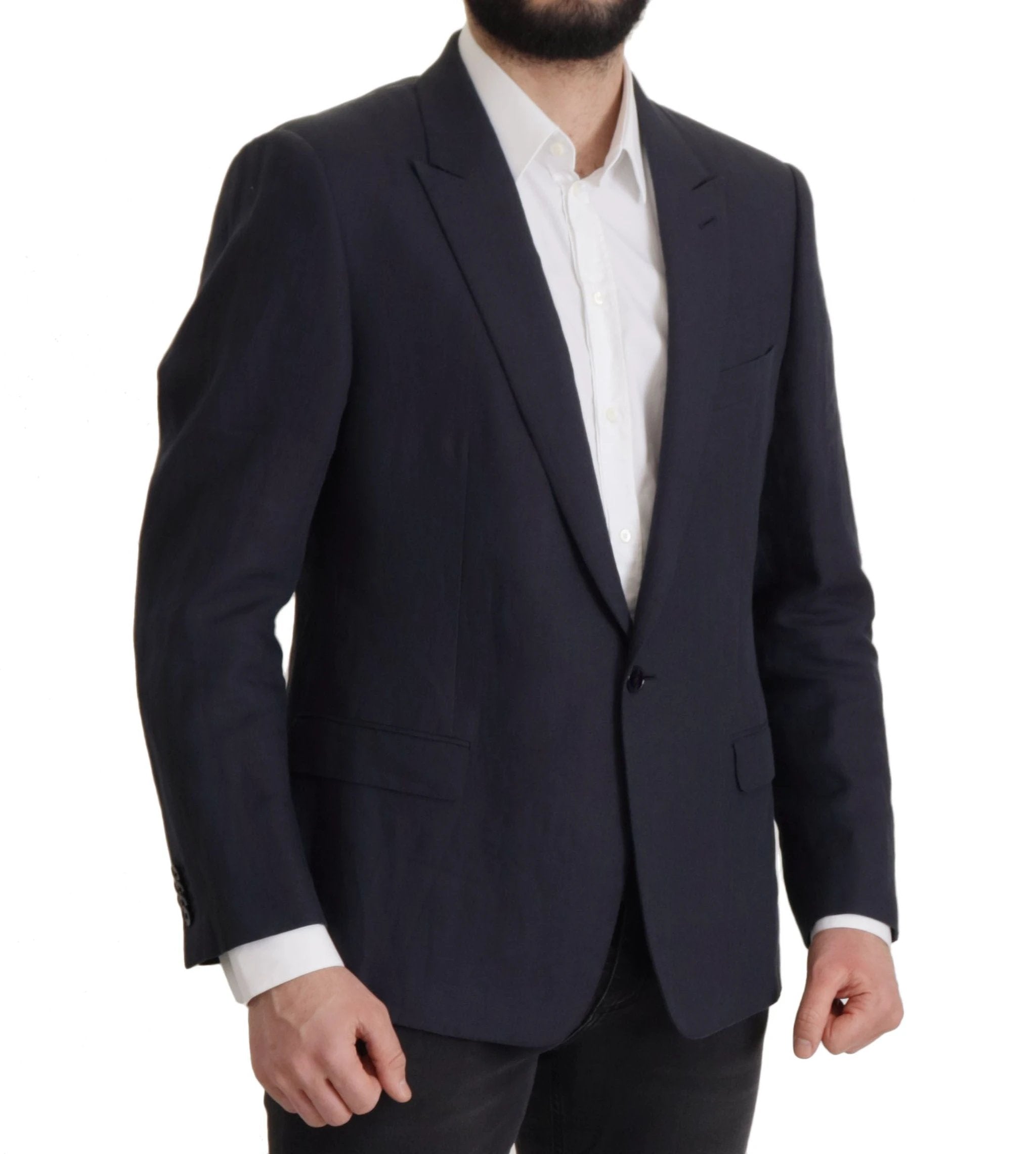 Dolce & Gabbana Dark Blue ALTA SARTORIA Jacket Coat Blazer by Dolce & Gabbana