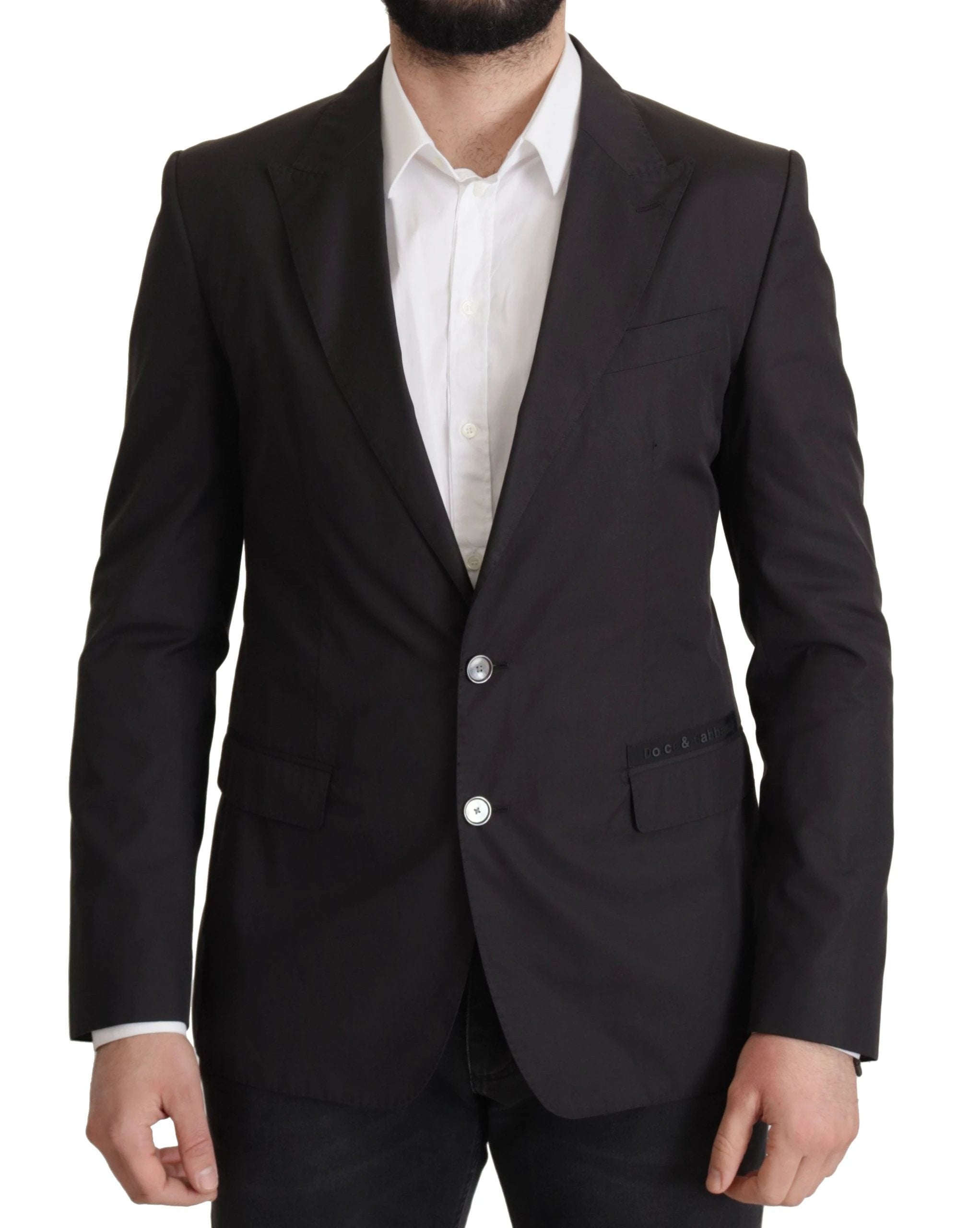 Dolce & Gabbana Black Single Breasted TAORMINA Breasted Blazer by Dolce & Gabbana