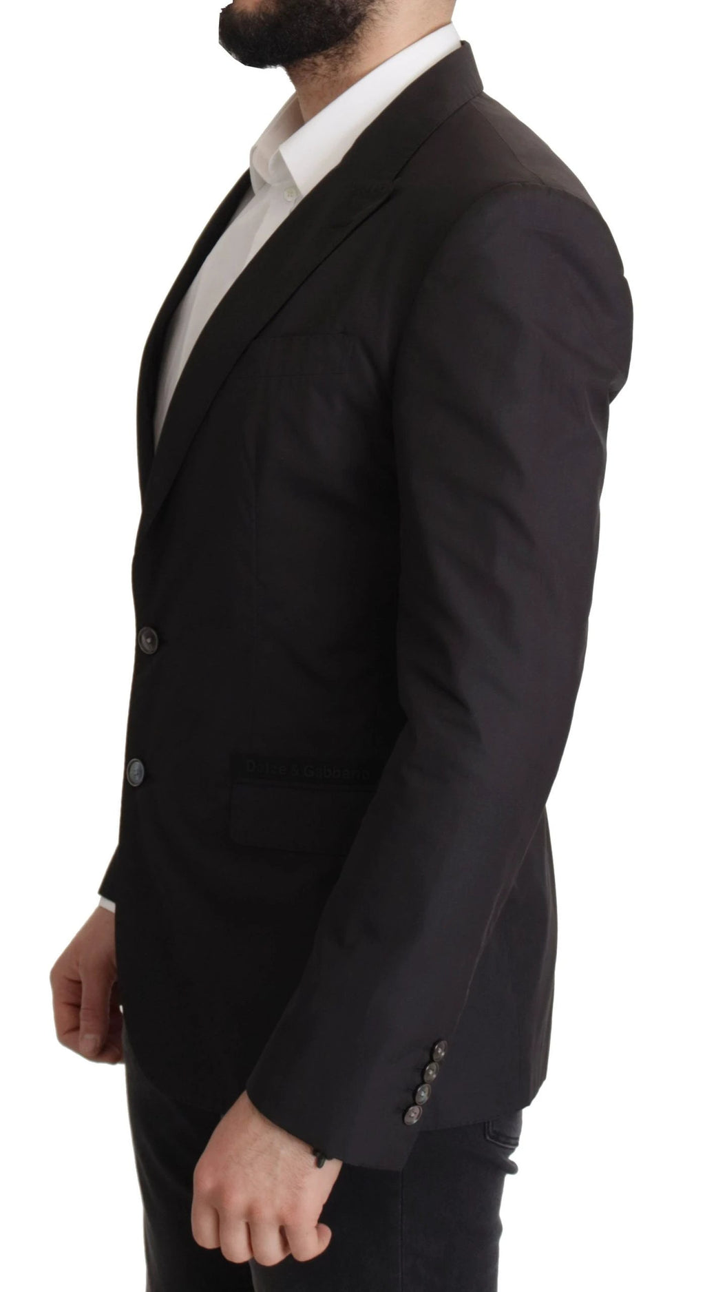 Dolce & Gabbana Black Single Breasted TAORMINA Breasted Blazer by Dolce & Gabbana