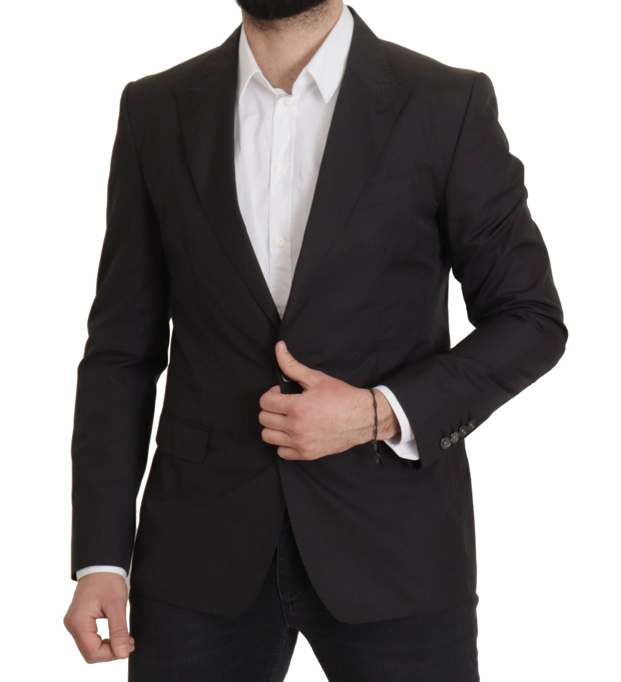 Dolce & Gabbana Black Single Breasted TAORMINA Breasted Blazer by Dolce & Gabbana