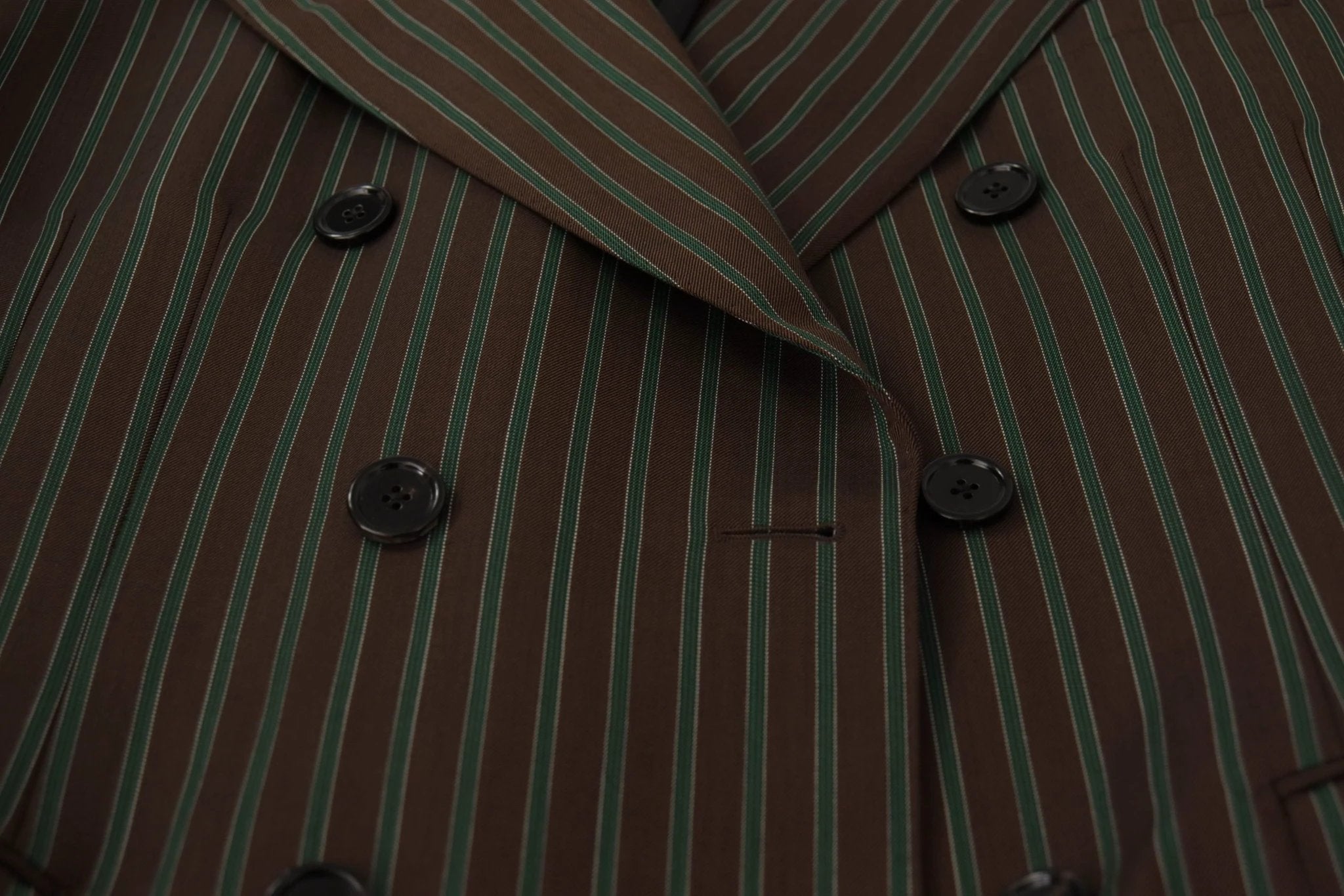 Dolce & Gabbana Multicolor Stripes Double Breasted Blazer by Dolce & Gabbana