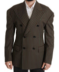 Dolce & Gabbana Multicolor Stripes Double Breasted Blazer by Dolce & Gabbana