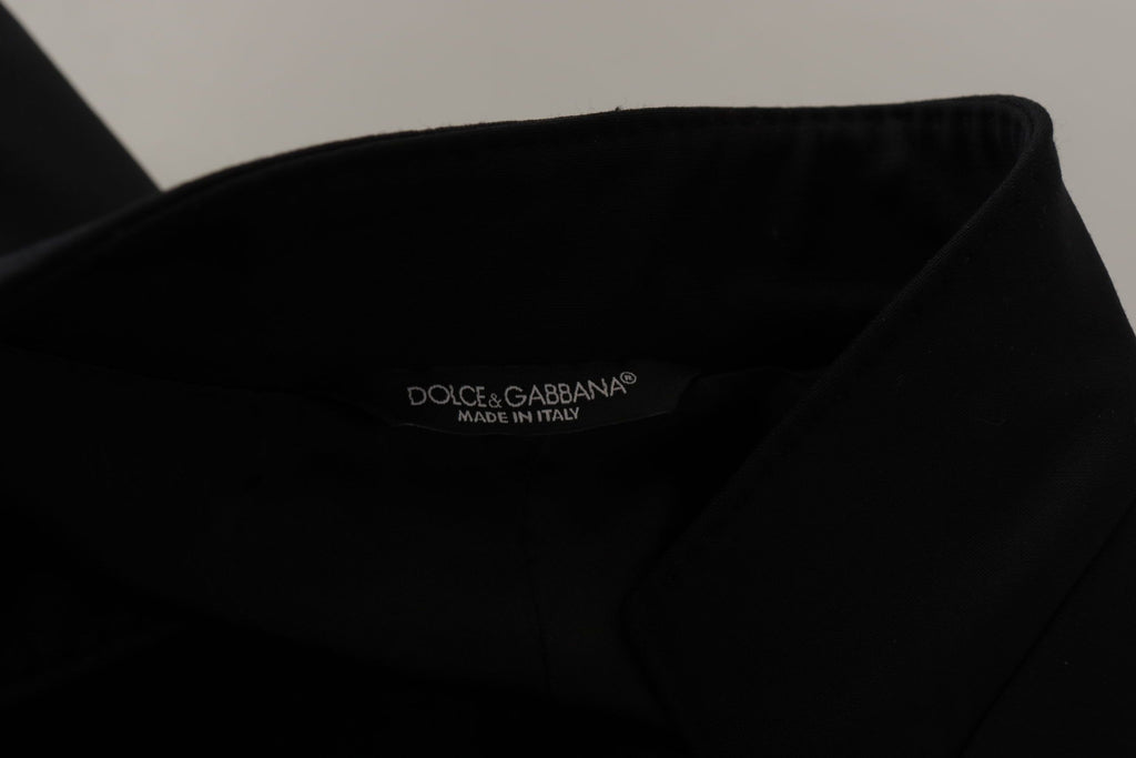 Dolce & Gabbana Black Wool Single Breasted Coat Men Blazer by Dolce & Gabbana