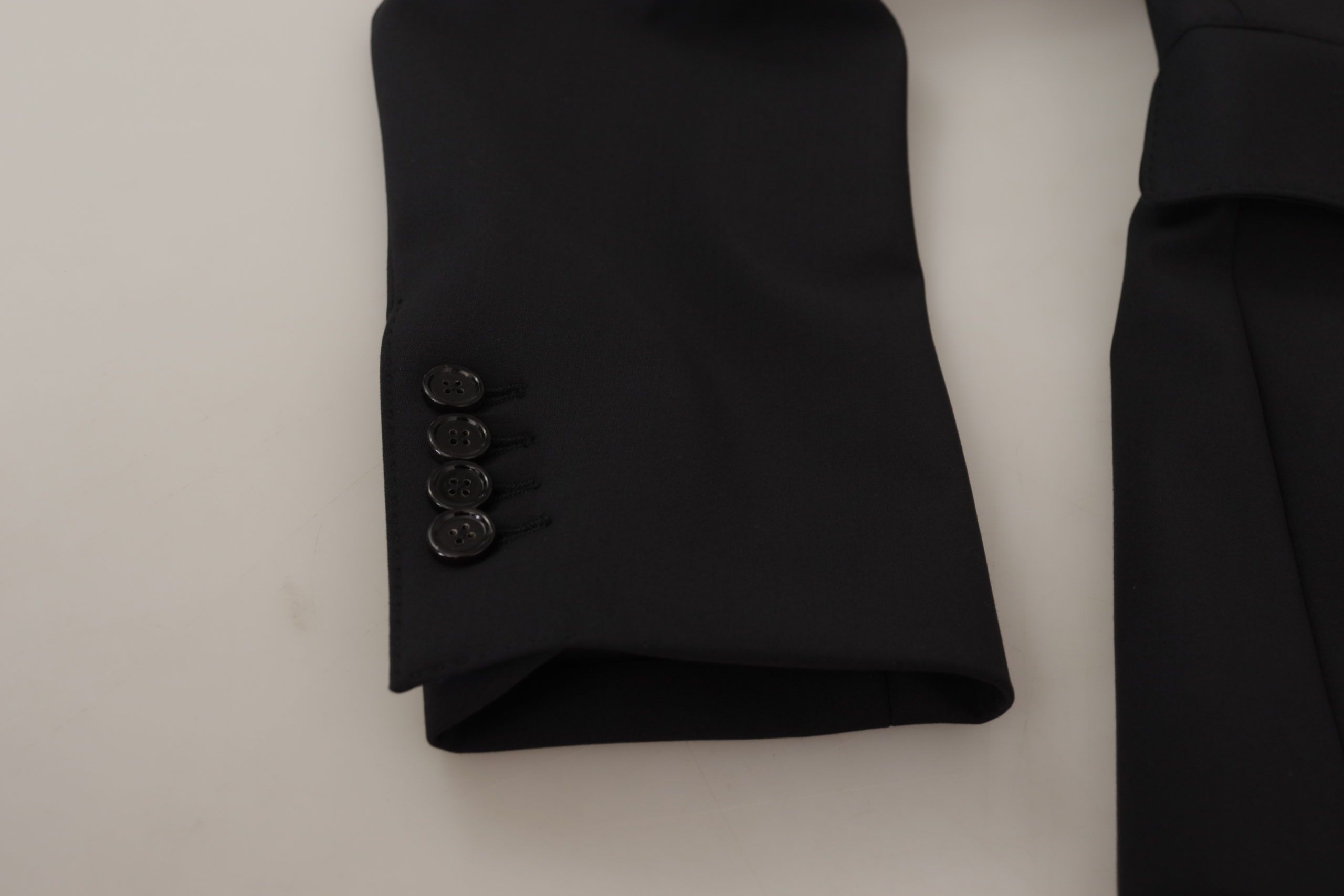 Dolce & Gabbana Black Wool Single Breasted Coat Men Blazer by Dolce & Gabbana