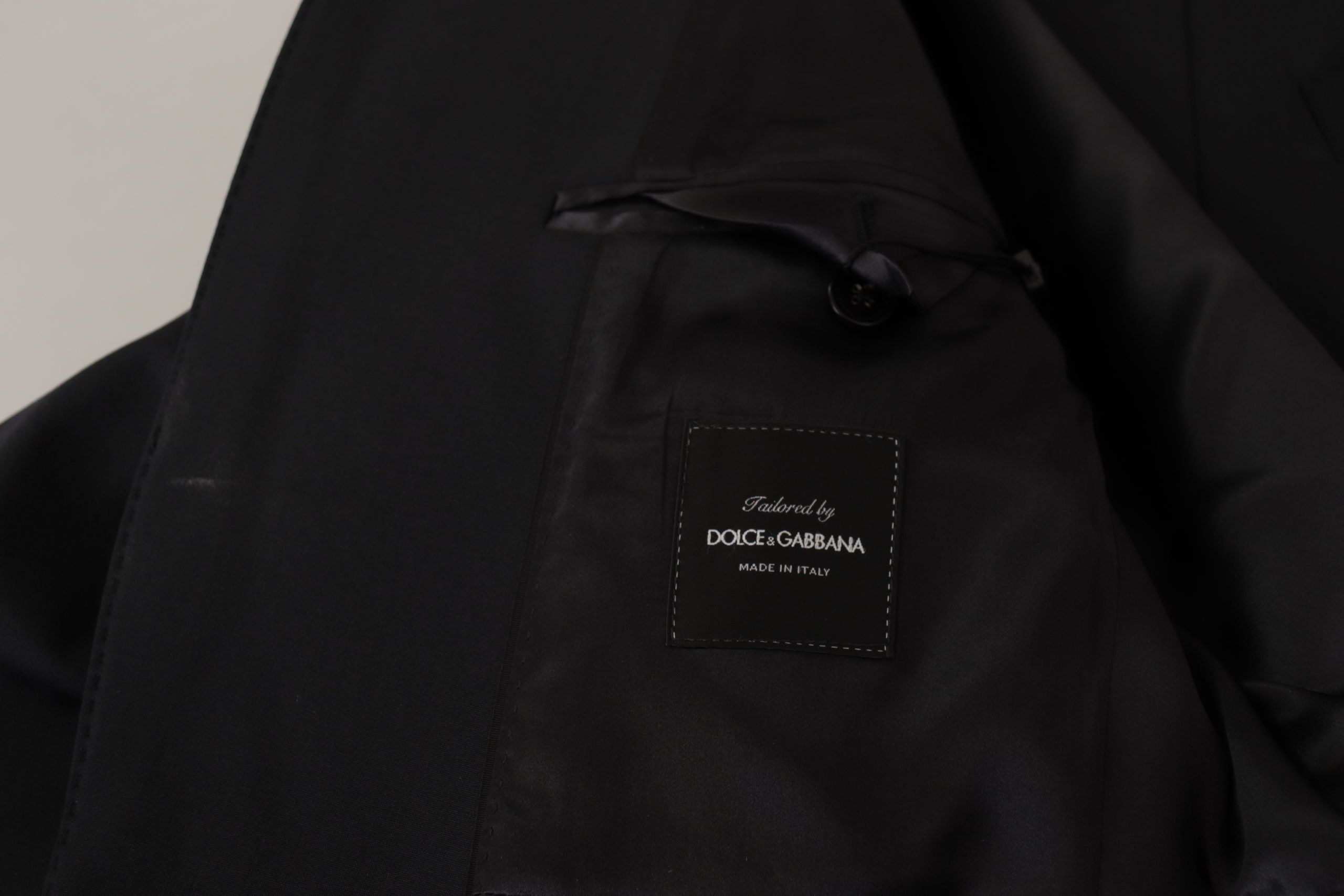 Dolce & Gabbana Black Wool Single Breasted Coat Men Blazer by Dolce & Gabbana