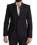 Dolce & Gabbana Black Wool Single Breasted Coat Men Blazer by Dolce & Gabbana