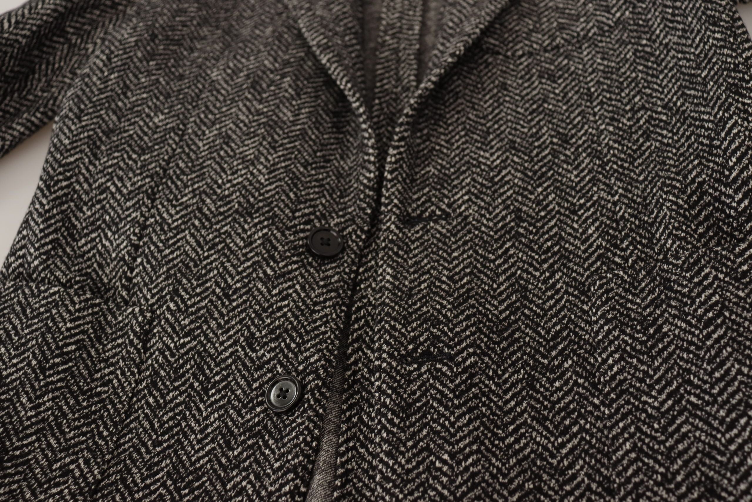Dolce & Gabbana Gray Cotton Single Breasted Fantasy Blazer by Dolce & Gabbana