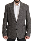 Dolce & Gabbana Gray Cotton Single Breasted Fantasy Blazer by Dolce & Gabbana