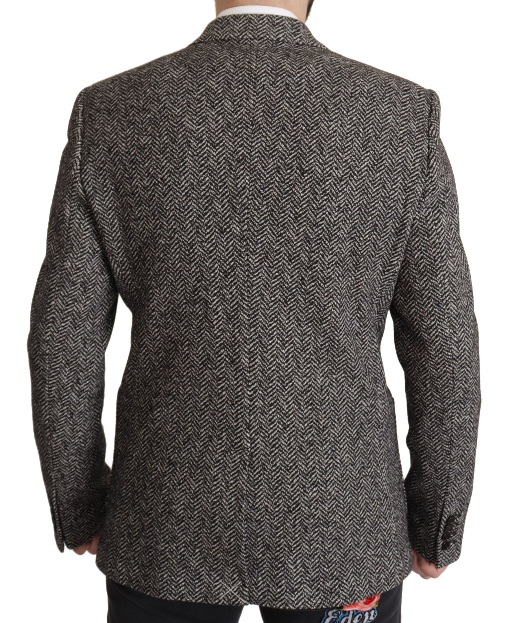 Dolce & Gabbana Gray Cotton Single Breasted Fantasy Blazer by Dolce & Gabbana