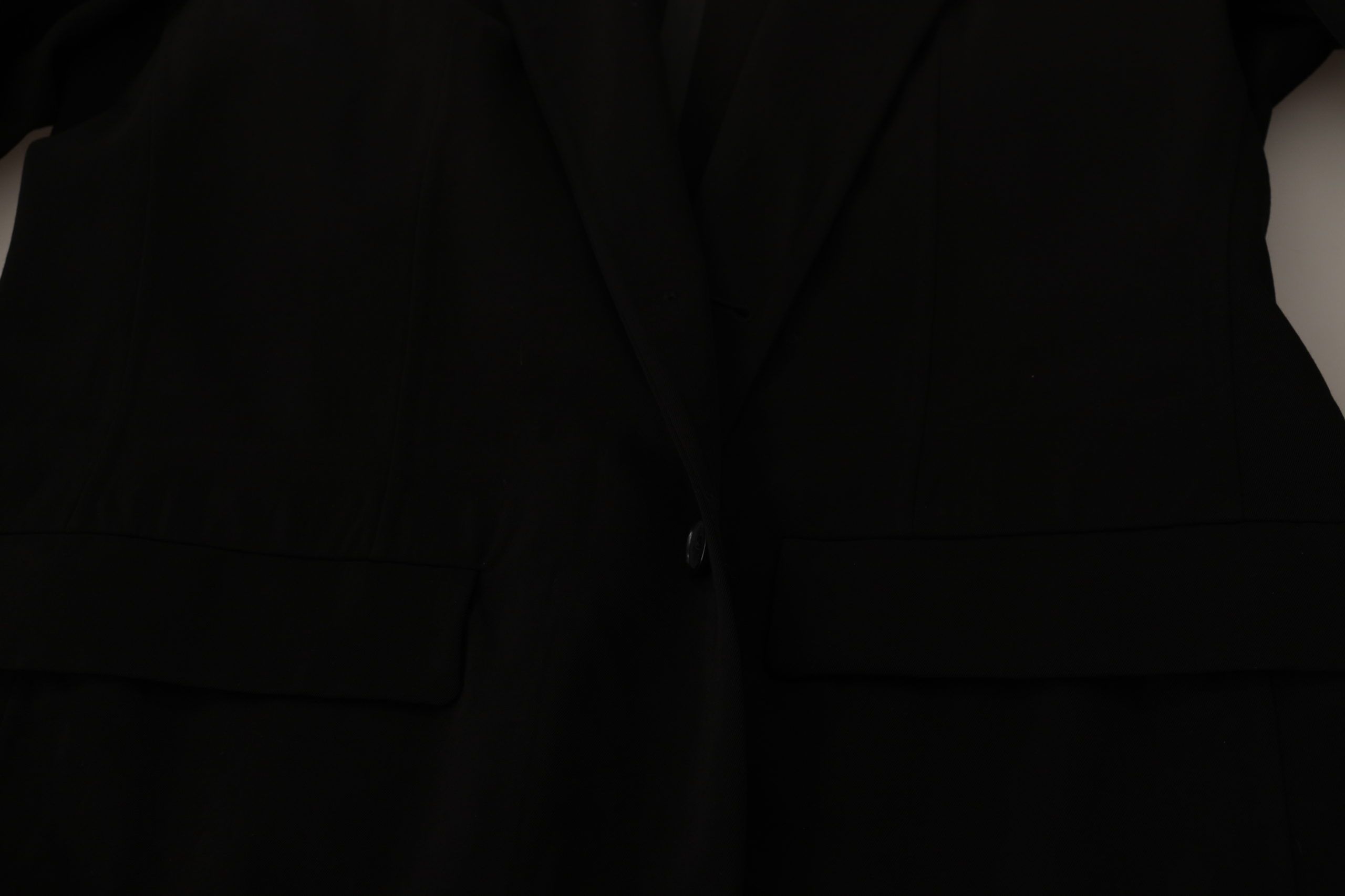 Dolce & Gabbana Black Wool Single Breasted Coat Blazer by Dolce & Gabbana