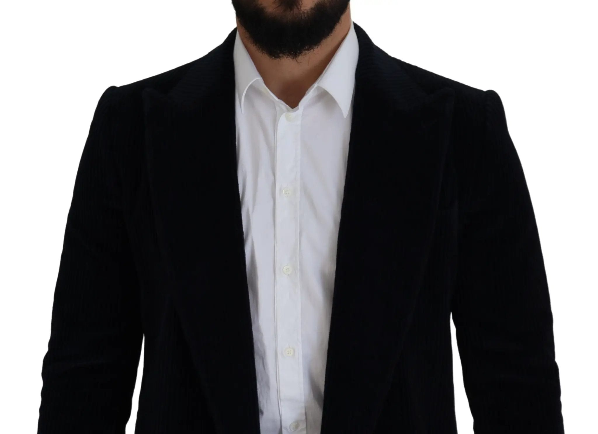 Dolce & Gabbana Black Cotton Cardigan Long Coat Men Jacket