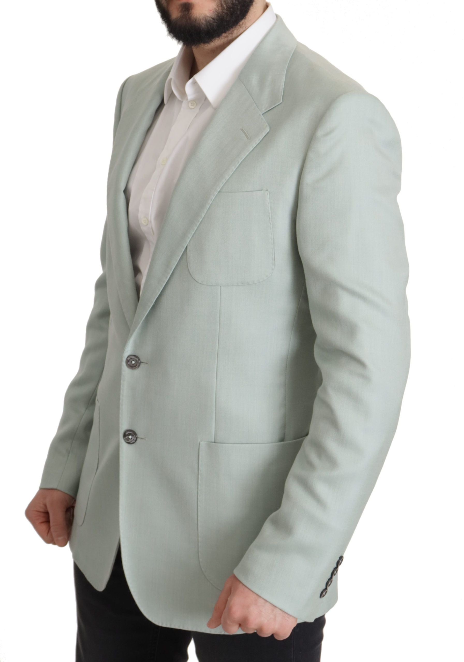Dolce & Gabbana Green Cashmere Jacket Blazer Jacket by Dolce & Gabbana