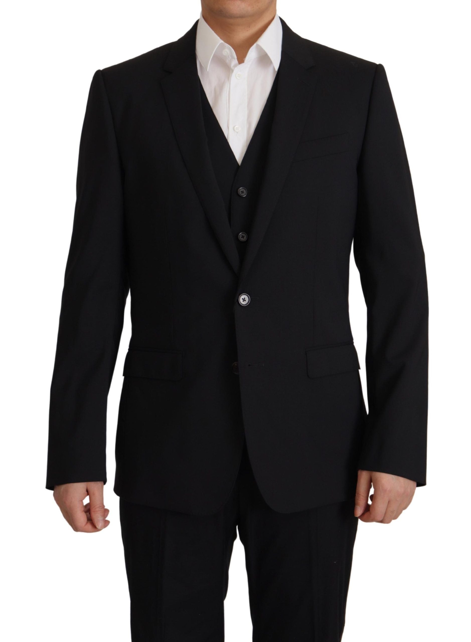 Dolce & Gabbana Black Jacket Vest 2 Piece MARTINI Blazer by Dolce & Gabbana