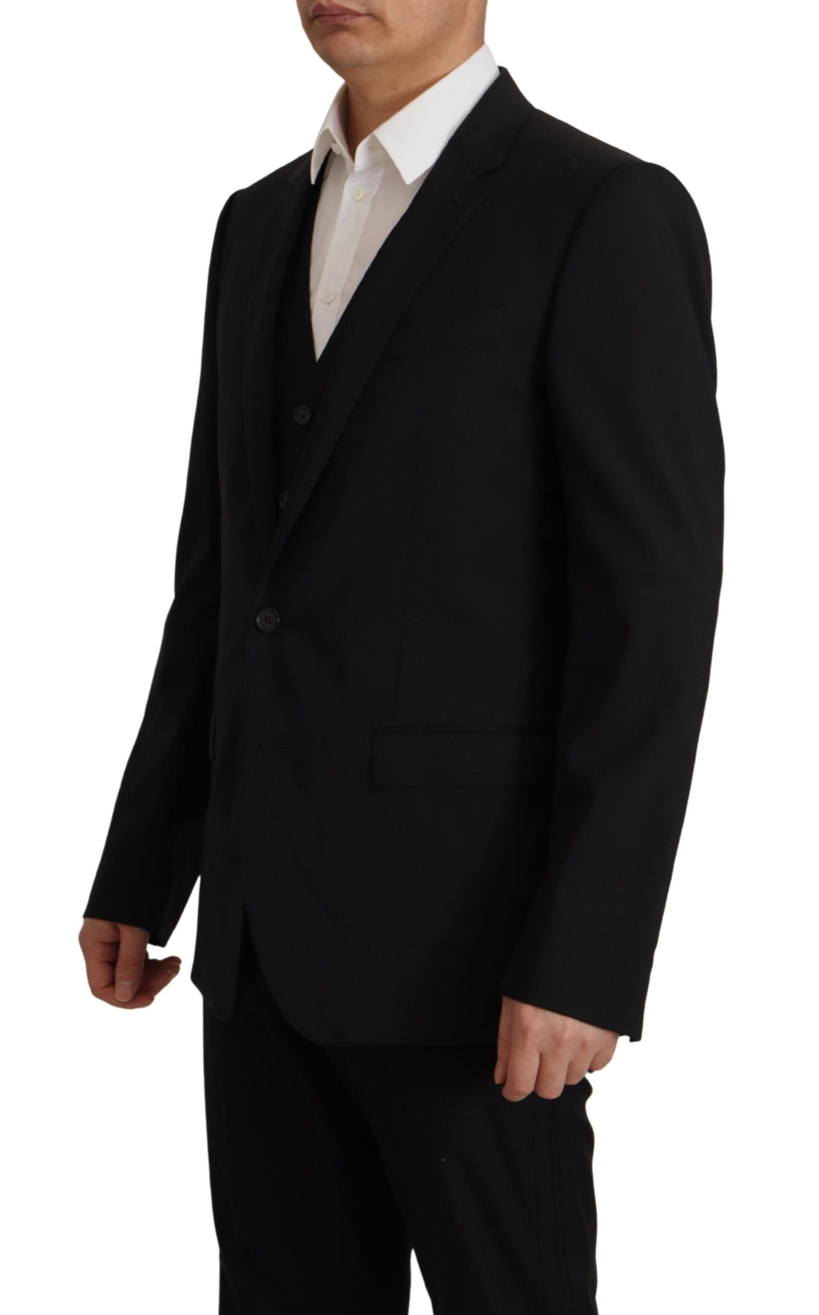 Dolce & Gabbana Black Jacket Vest 2 Piece MARTINI Blazer by Dolce & Gabbana
