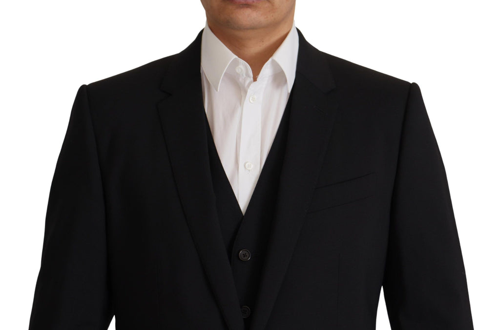 Dolce & Gabbana Black Jacket Vest 2 Piece MARTINI Blazer by Dolce & Gabbana