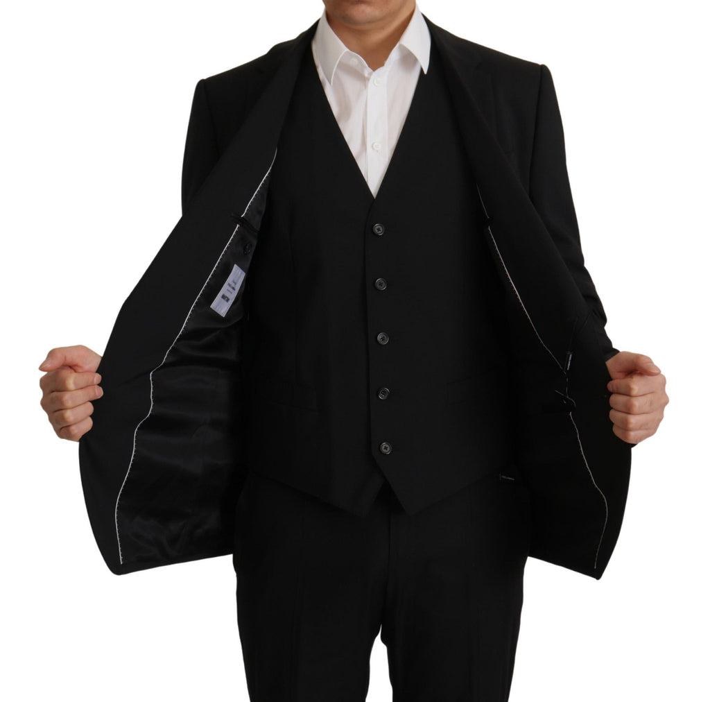 Dolce & Gabbana Black Jacket Vest 2 Piece MARTINI Blazer by Dolce & Gabbana