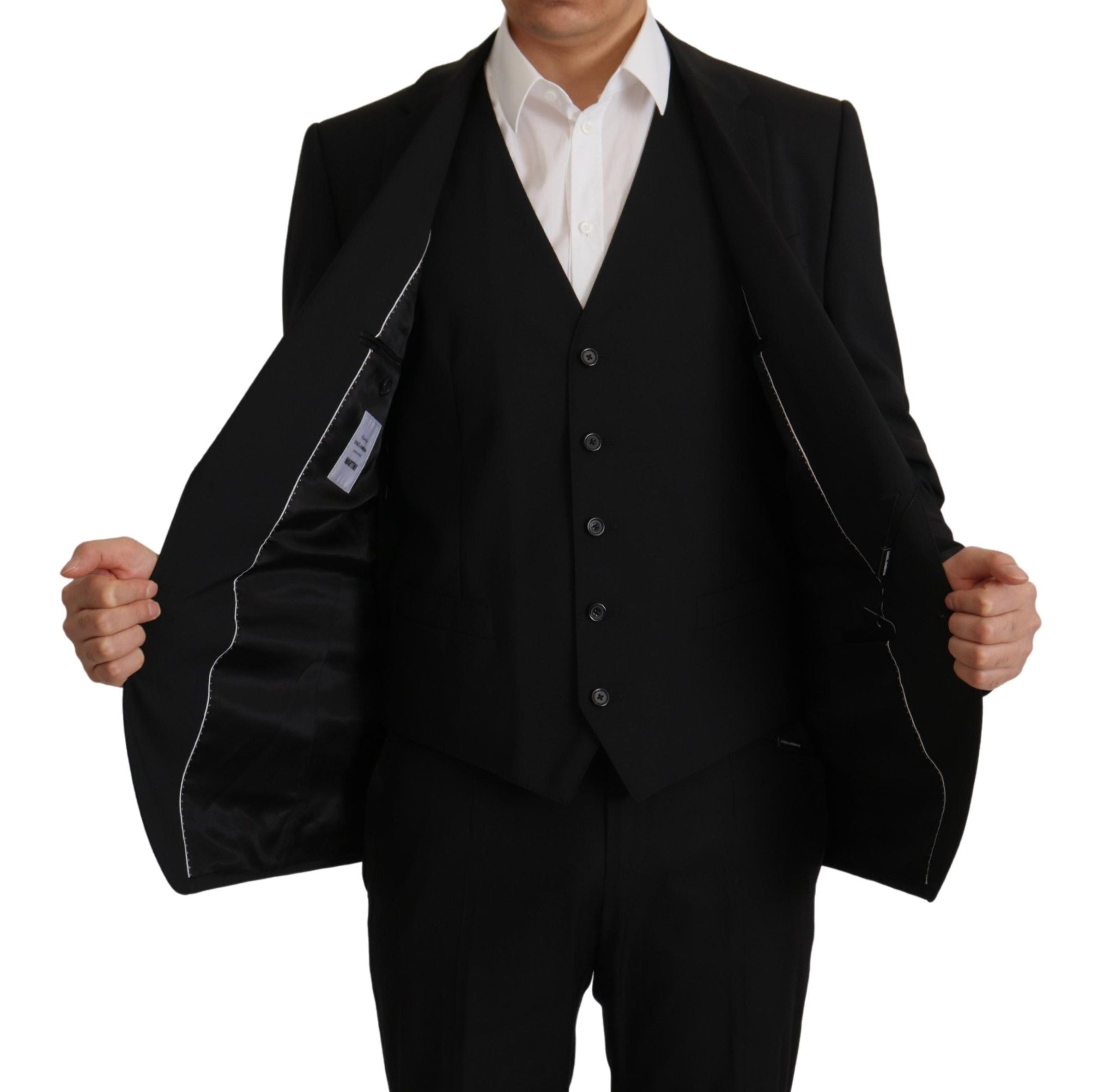 Dolce & Gabbana Black Jacket Vest 2 Piece MARTINI Blazer by Dolce & Gabbana