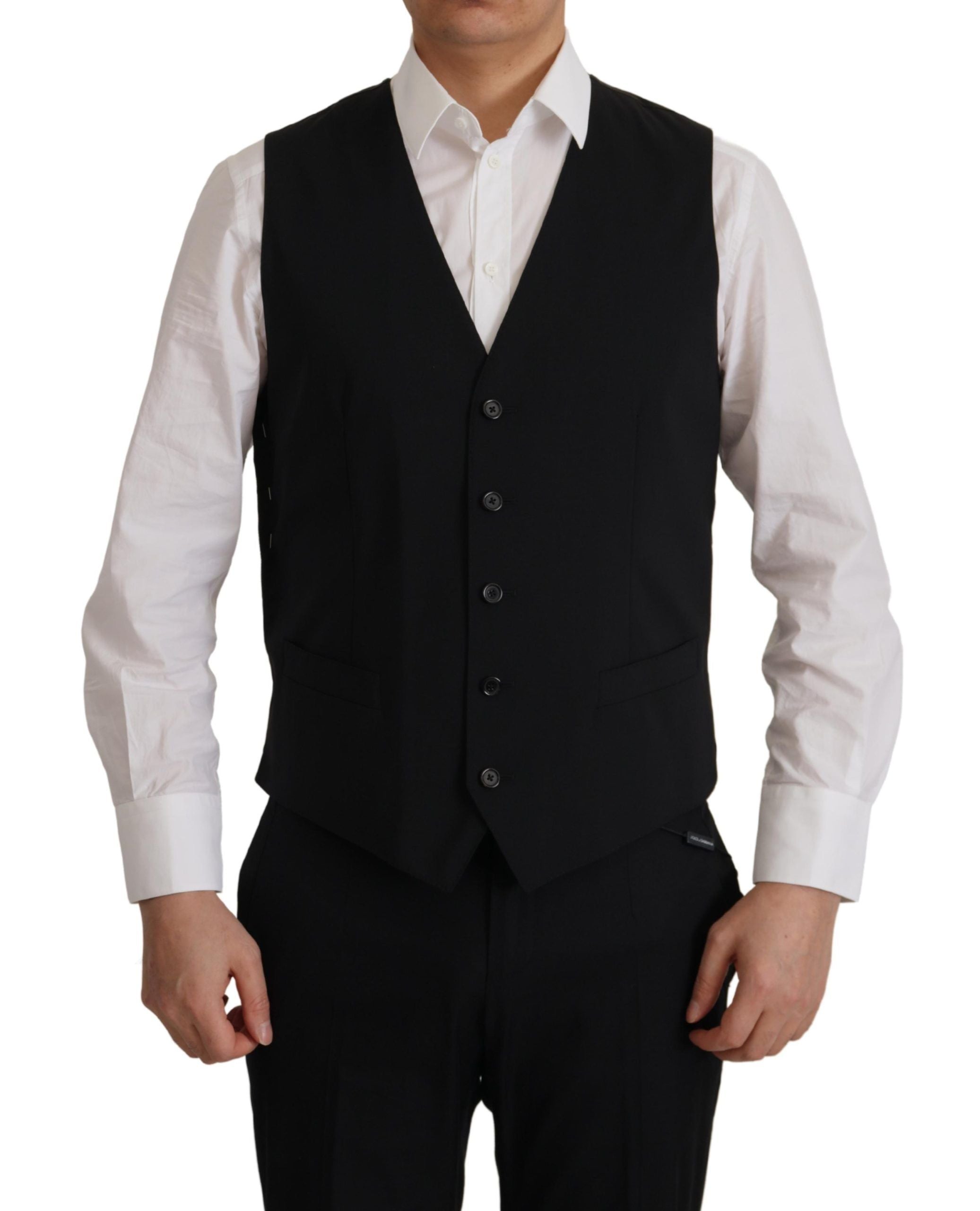 Dolce & Gabbana Black Jacket Vest 2 Piece MARTINI Blazer by Dolce & Gabbana