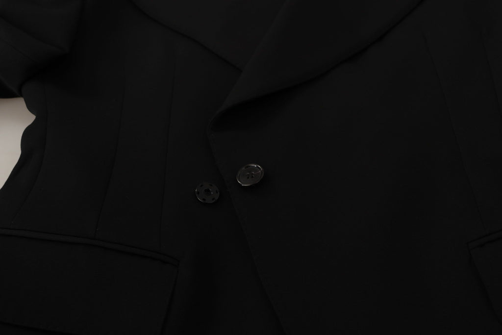 Dolce & Gabbana Black Wool Single Breasted Jacket Blazer by Dolce & Gabbana