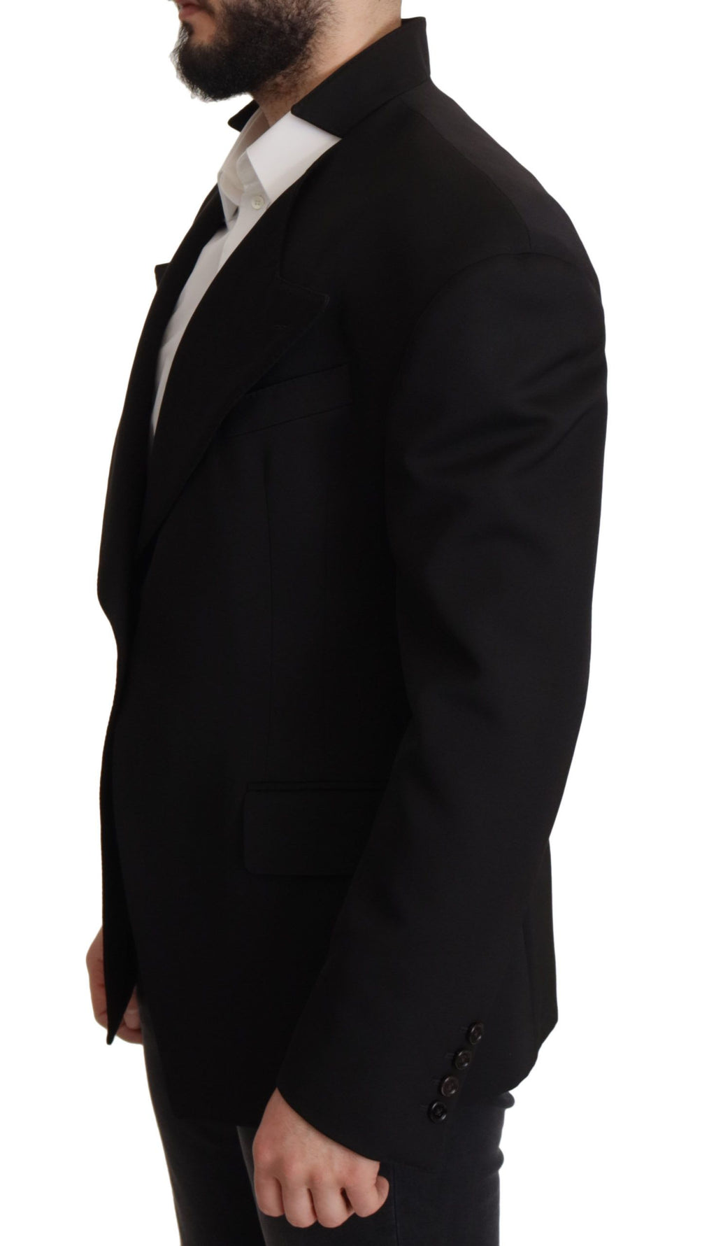Dolce & Gabbana Black Wool Single Breasted Jacket Blazer by Dolce & Gabbana