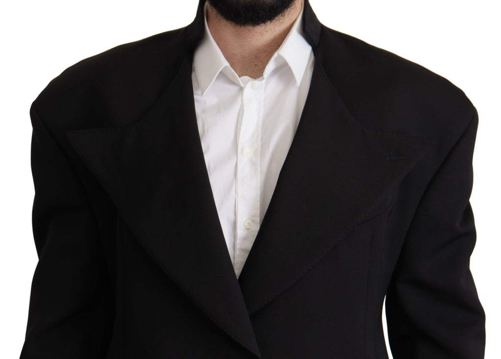 Dolce & Gabbana Black Wool Single Breasted Jacket Blazer by Dolce & Gabbana