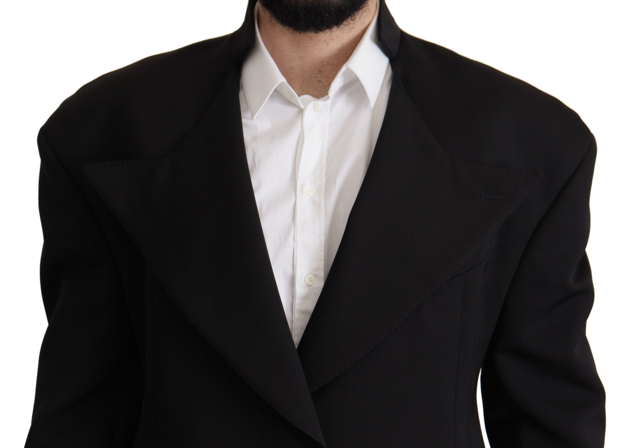 Dolce & Gabbana Black Wool Single Breasted Jacket Blazer by Dolce & Gabbana