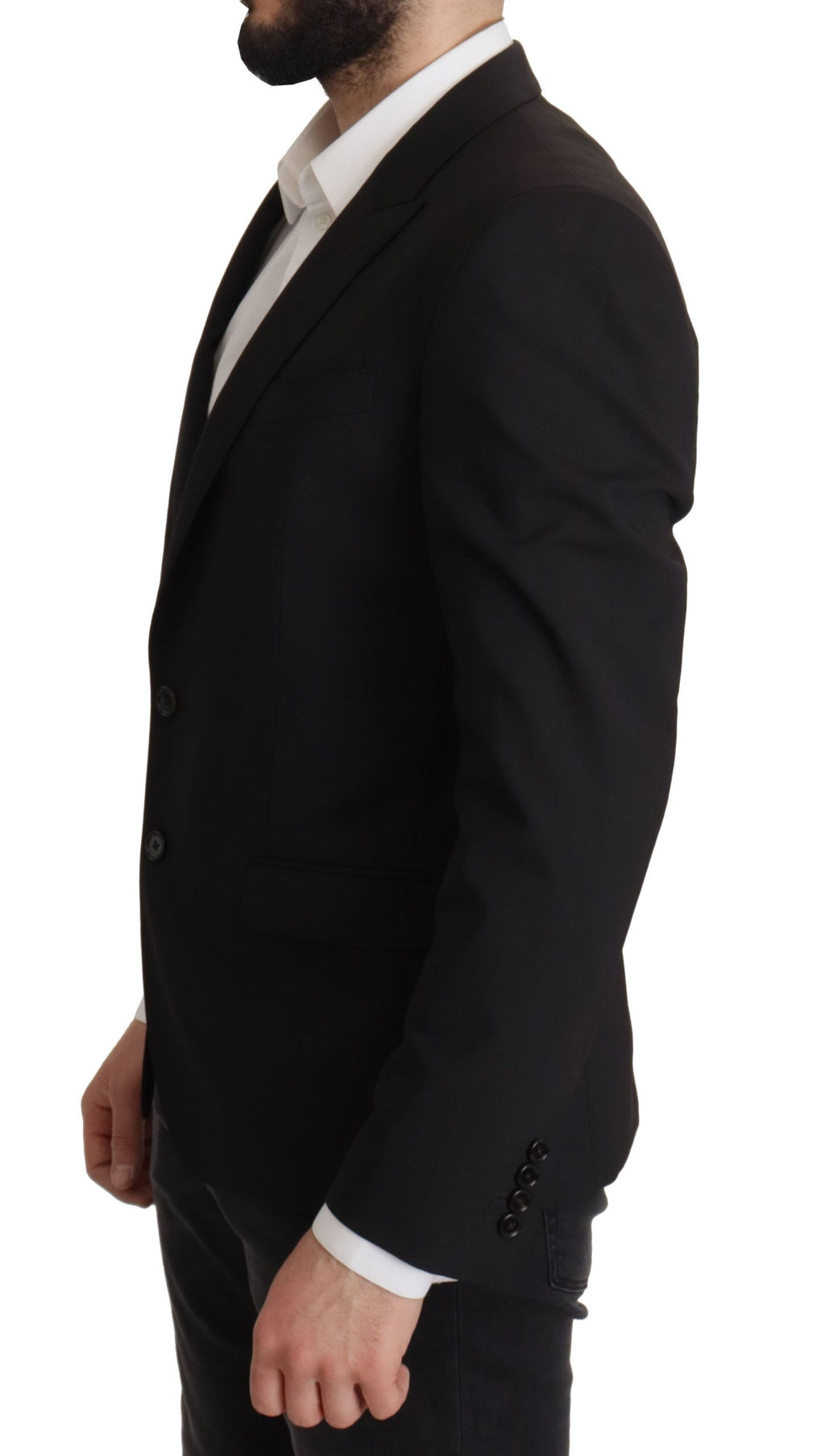 Dolce & Gabbana Black Single Breasted Jacket MARTINI Blazer by Dolce & Gabbana