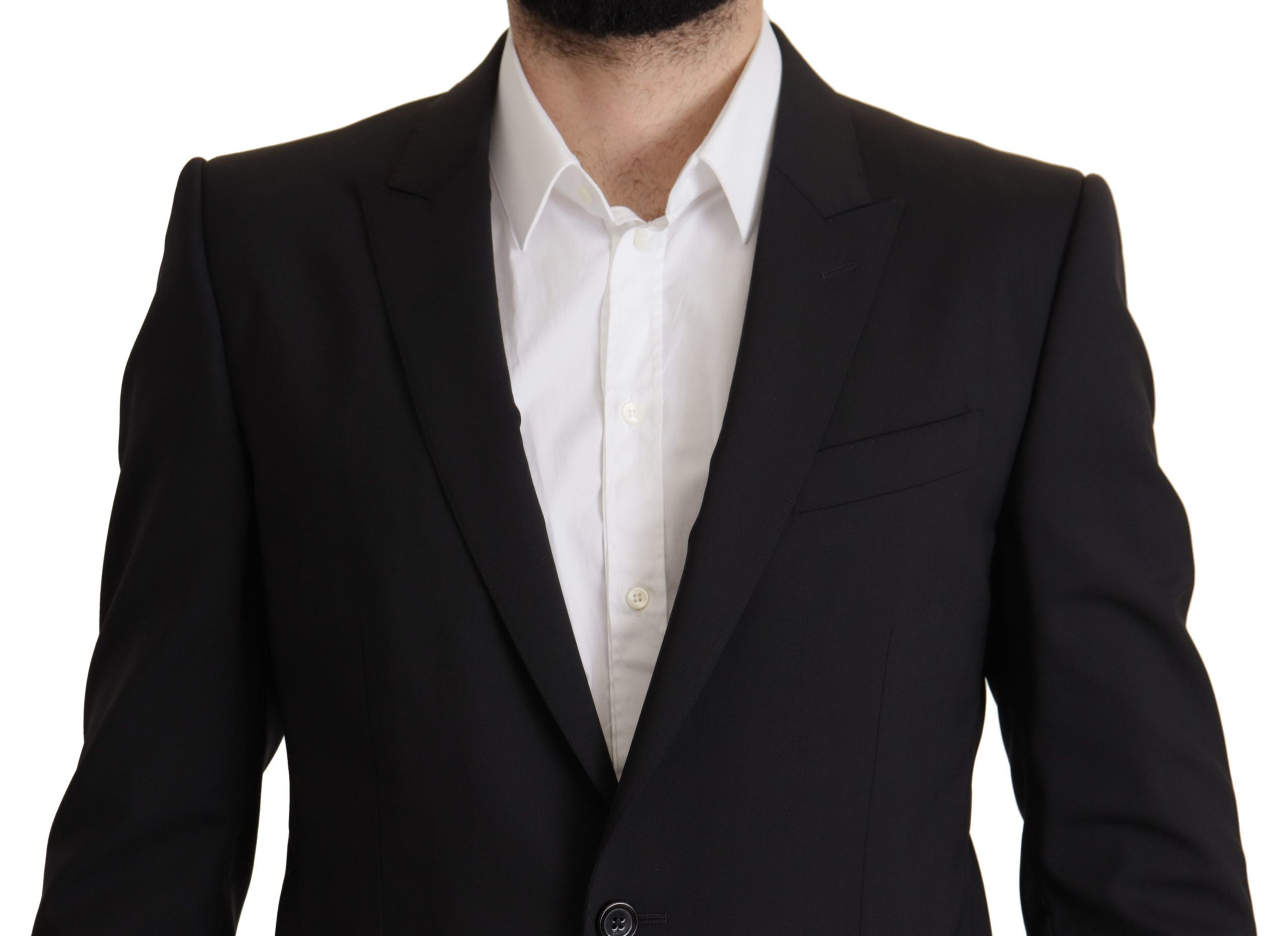 Dolce & Gabbana Black Single Breasted Jacket MARTINI Blazer by Dolce & Gabbana
