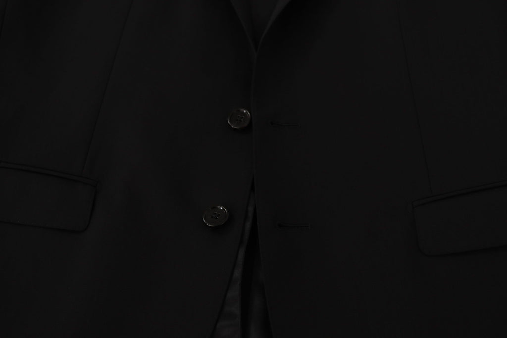 Dolce & Gabbana Black Single Breasted Jacket MARTINI Blazer by Dolce & Gabbana