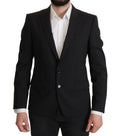 Dolce & Gabbana Black Single Breasted Jacket MARTINI Blazer by Dolce & Gabbana