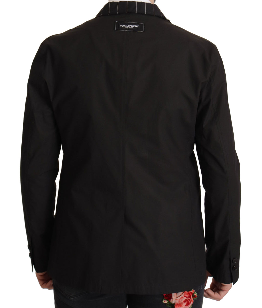 Dolce & Gabbana Black Cotton Single Breasted Blazer Jacket by Dolce & Gabbana