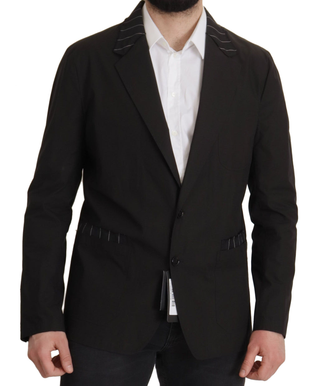 Dolce & Gabbana Black Cotton Single Breasted Blazer Jacket by Dolce & Gabbana