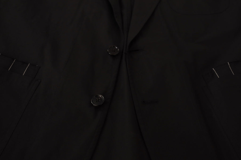 Dolce & Gabbana Black Cotton Single Breasted Blazer Jacket by Dolce & Gabbana