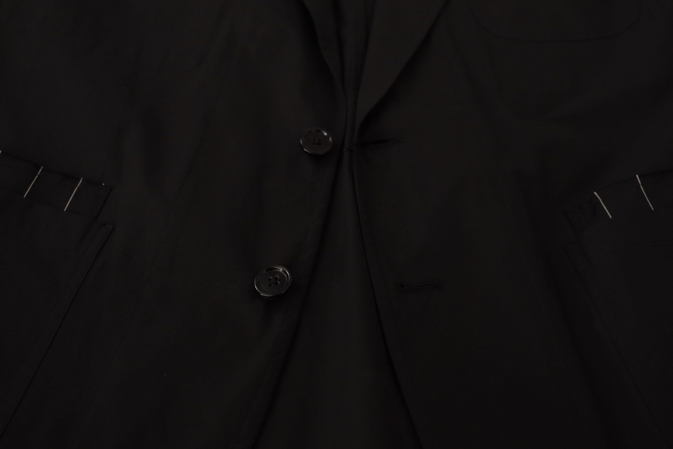 Dolce & Gabbana Black Cotton Single Breasted Blazer Jacket by Dolce & Gabbana