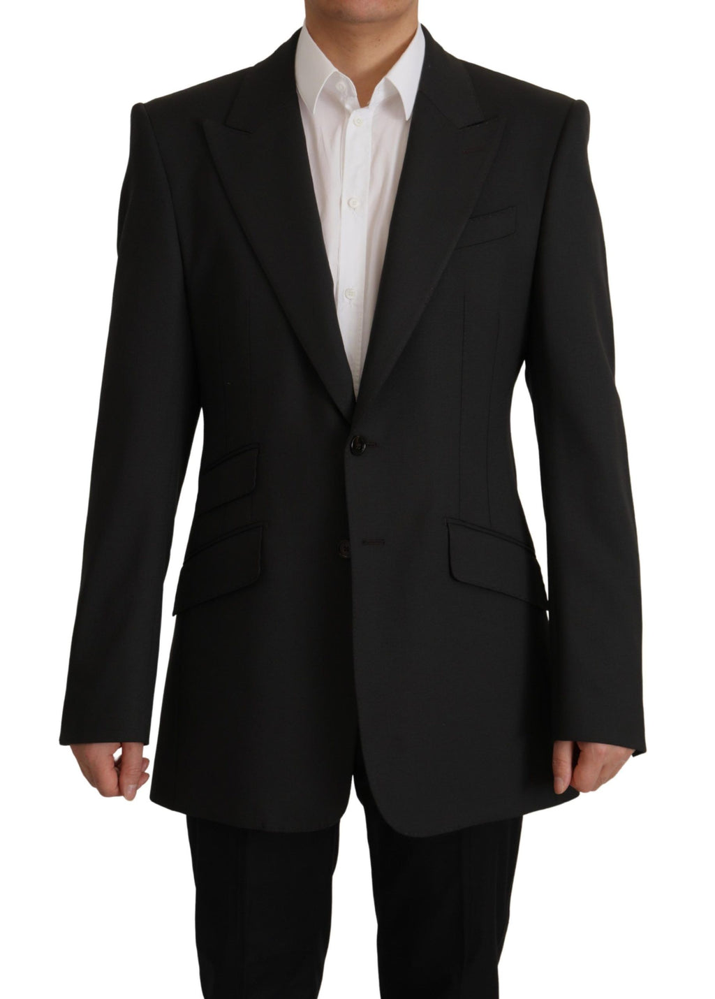 Dolce & Gabbana Black Wool Single Breasted Blazer v by Dolce & Gabbana