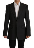 Dolce & Gabbana Black Wool Single Breasted Blazer v by Dolce & Gabbana