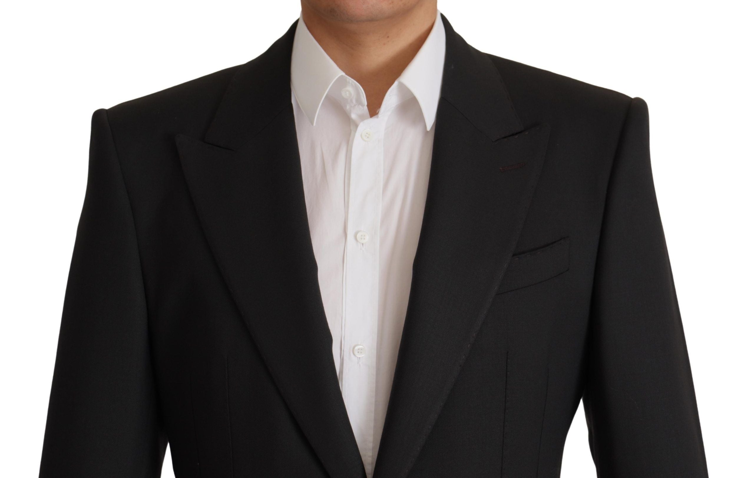Dolce & Gabbana Black Wool Single Breasted Blazer v by Dolce & Gabbana