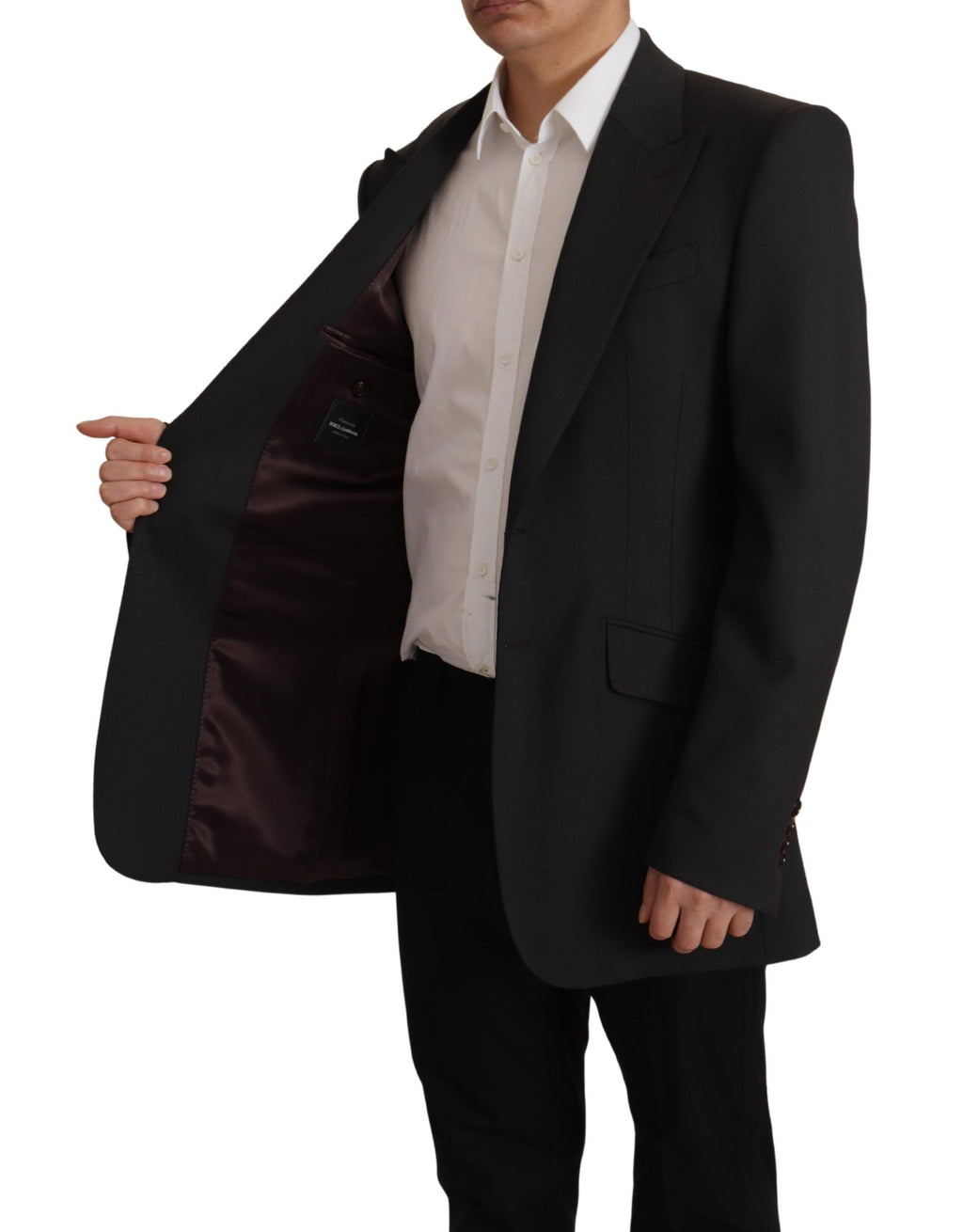 Dolce & Gabbana Black Wool Single Breasted Blazer v by Dolce & Gabbana
