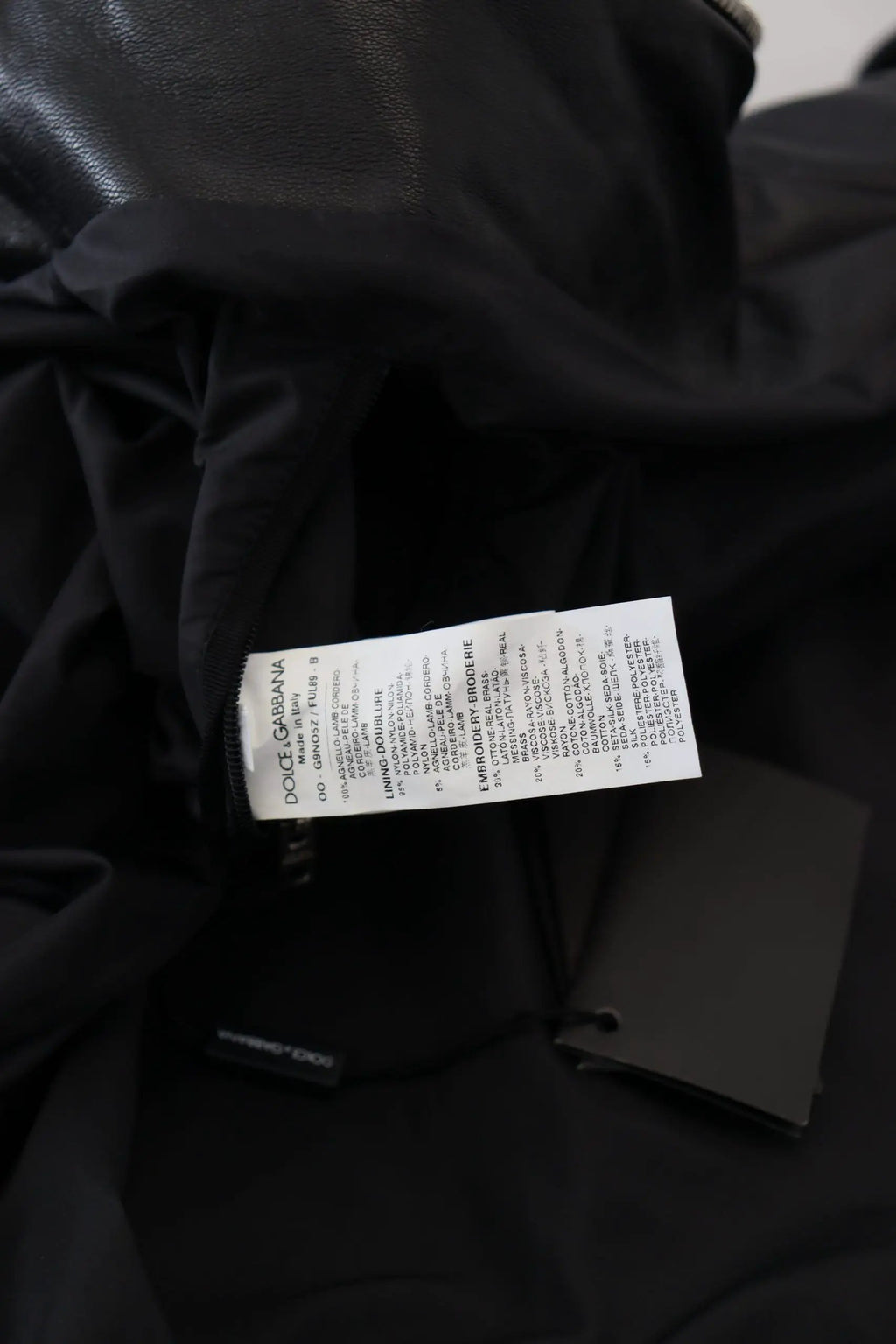 Dolce & Gabbana Black Leather Hooded Blouson Coat Jacket