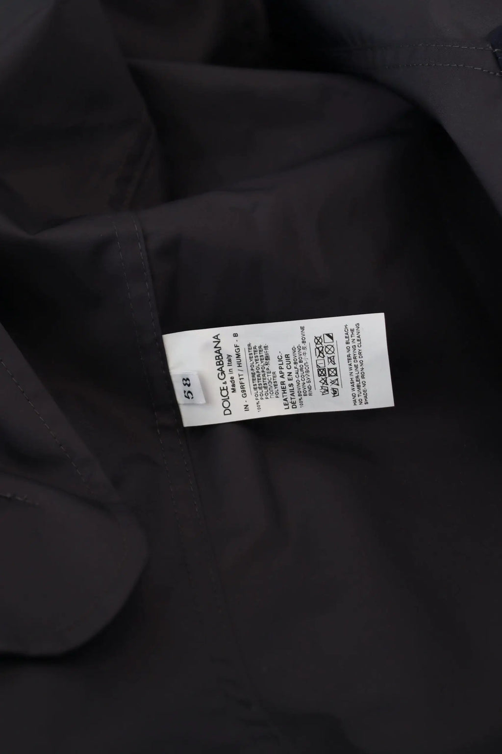 Manteau croisé à capuche bleu Dolce &amp; Gabbana