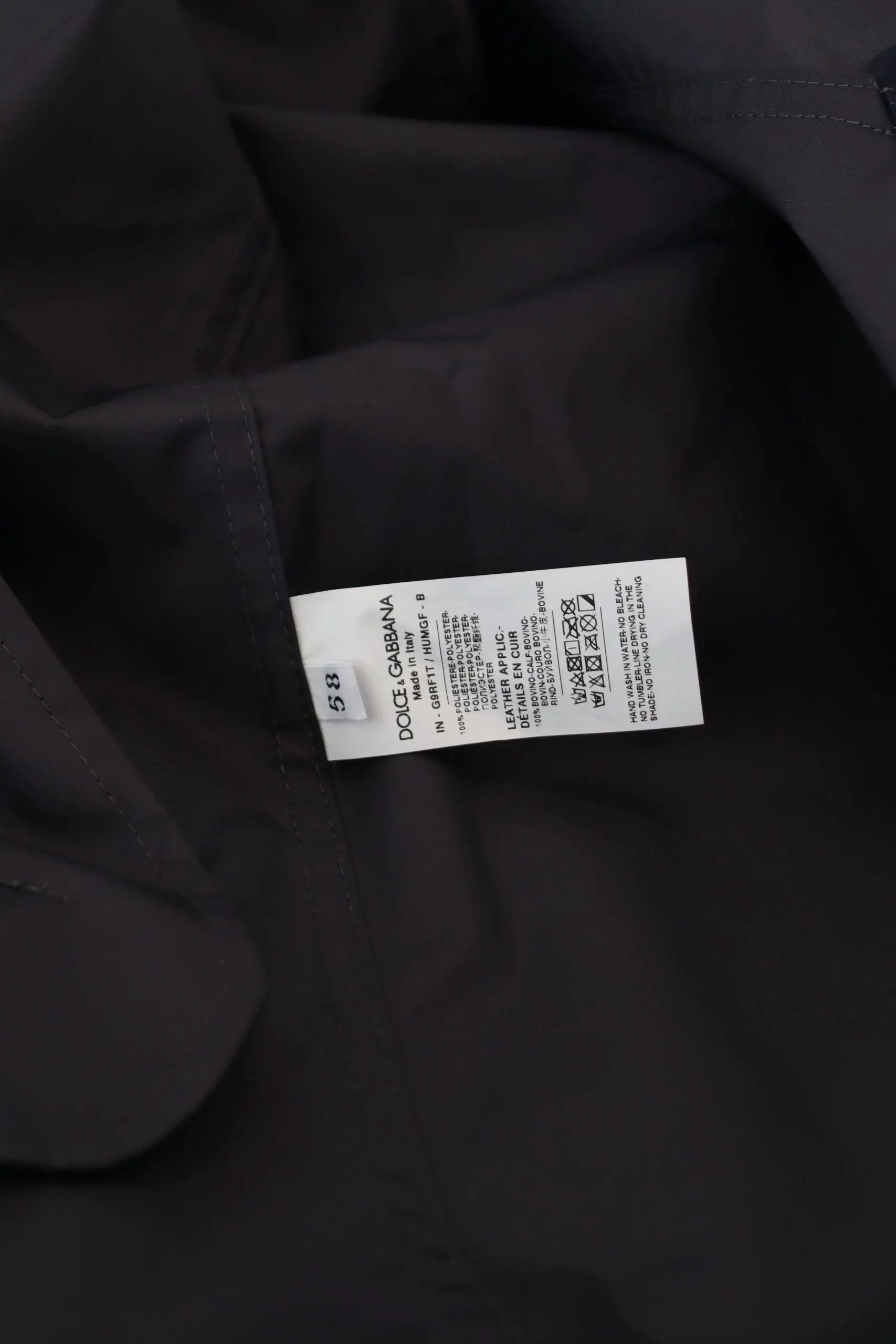 Manteau croisé à capuche bleu Dolce &amp; Gabbana