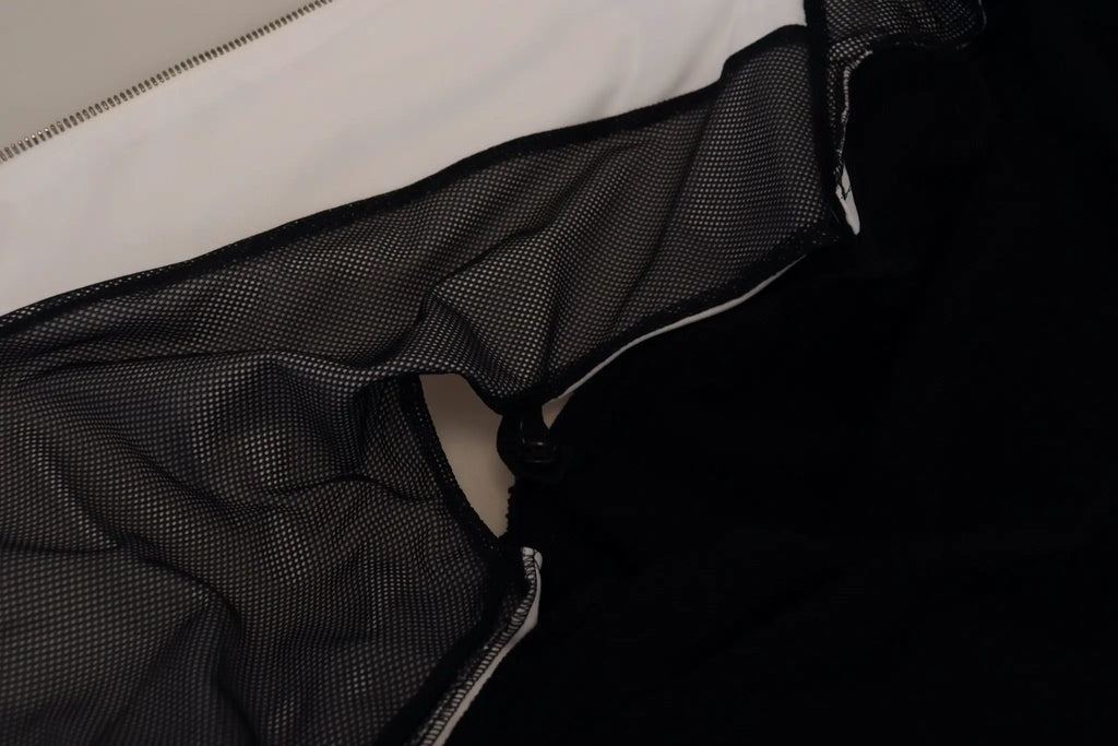 Veste Dolce &amp; Gabbana noire en polyester à capuche et fermeture éclair intégrale