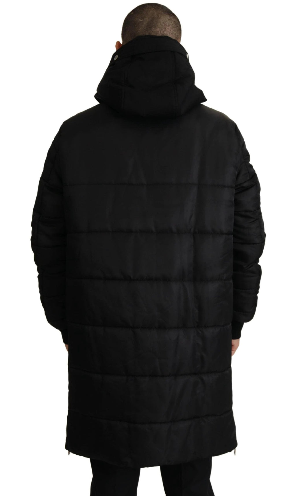 Dolce & Gabbana Black Nylon Hooded Parka Coat Winter Jacket by Dolce & Gabbana