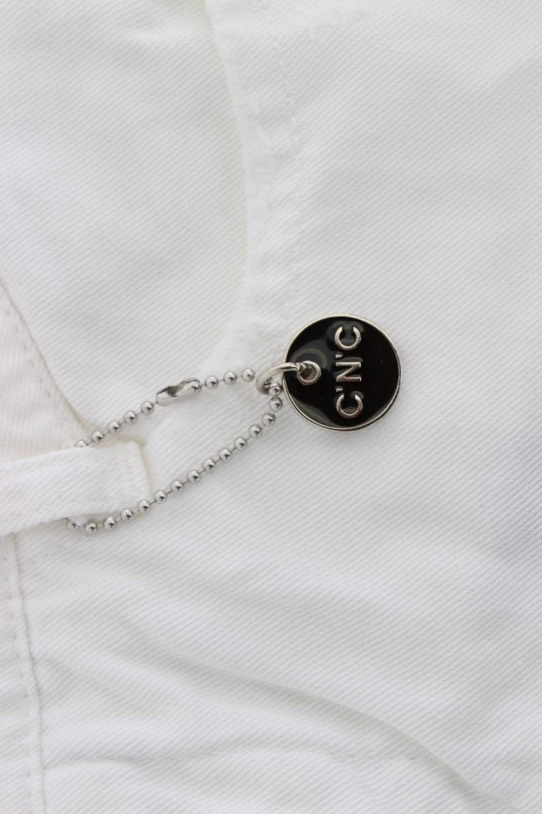 Costume National White Cotton Slim Fit Denim Bootcut Jeans by Costume National