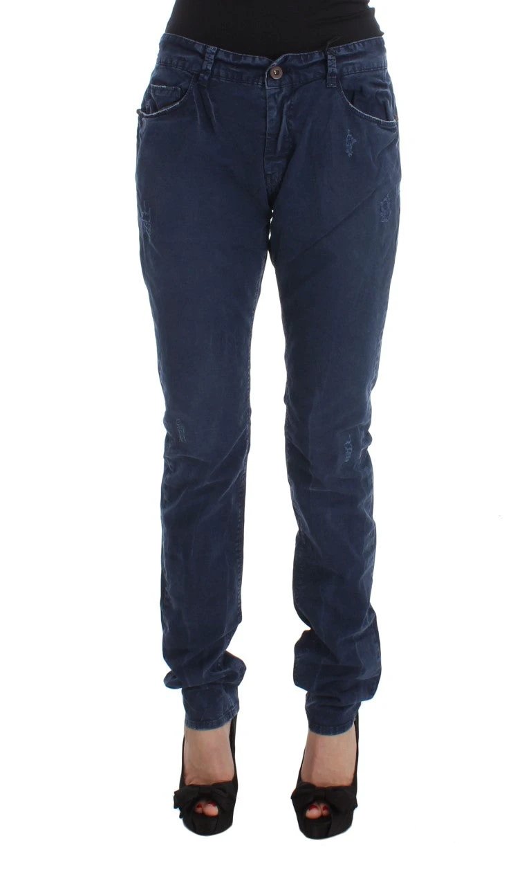 Costume National Blue Cotton Blend Denim Jeans by Costume National