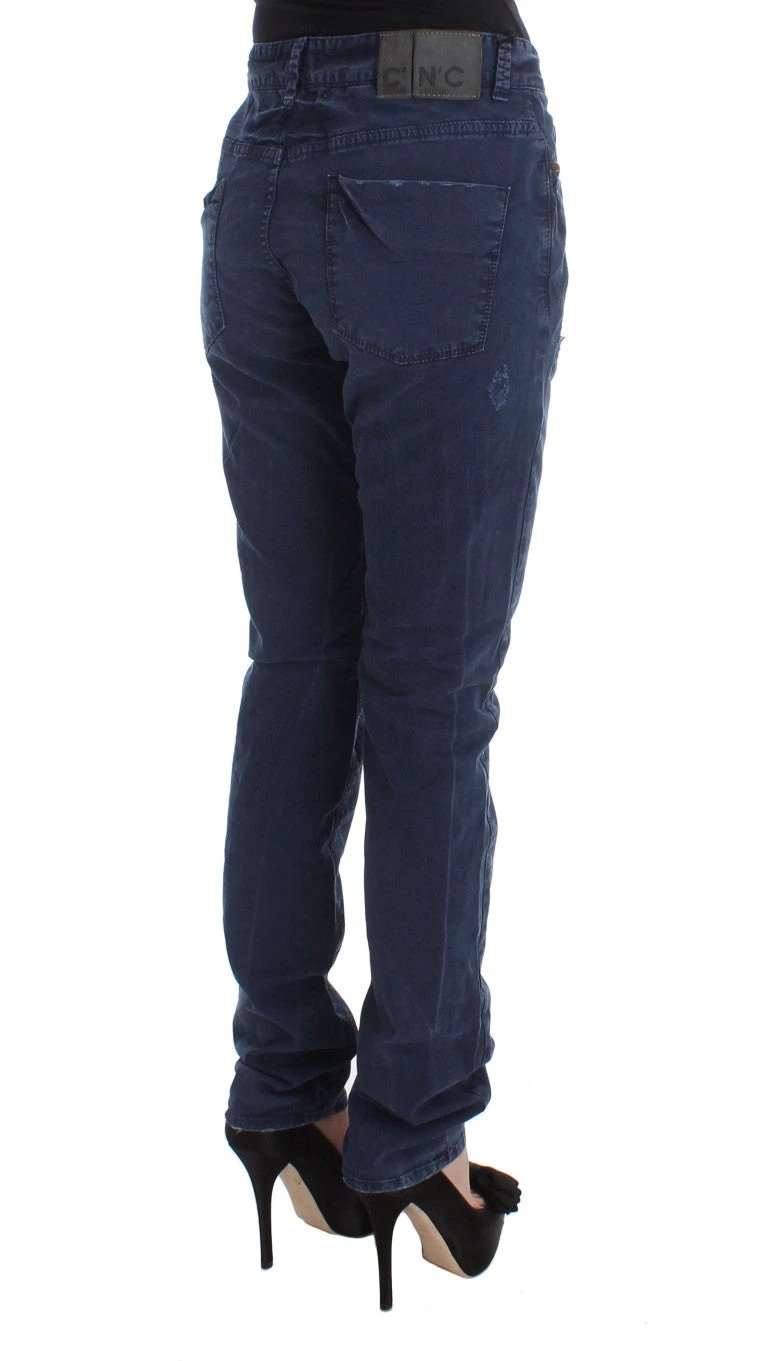 Costume National Blue Cotton Blend Denim Jeans by Costume National