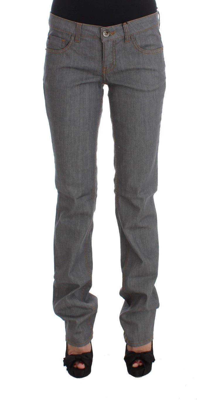 Costume National Gray Cotton Regular Fit Denim Jeans by Costume National