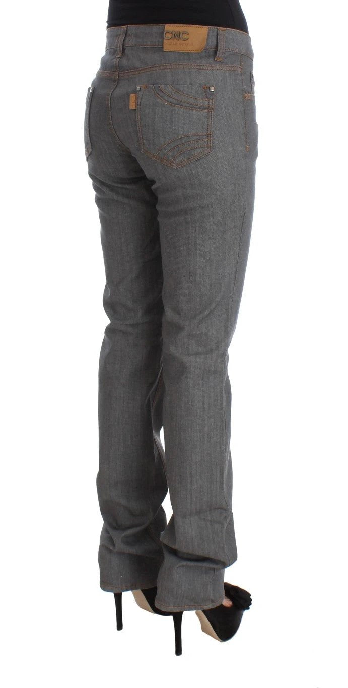 Costume National Gray Cotton Regular Fit Denim Jeans by Costume National