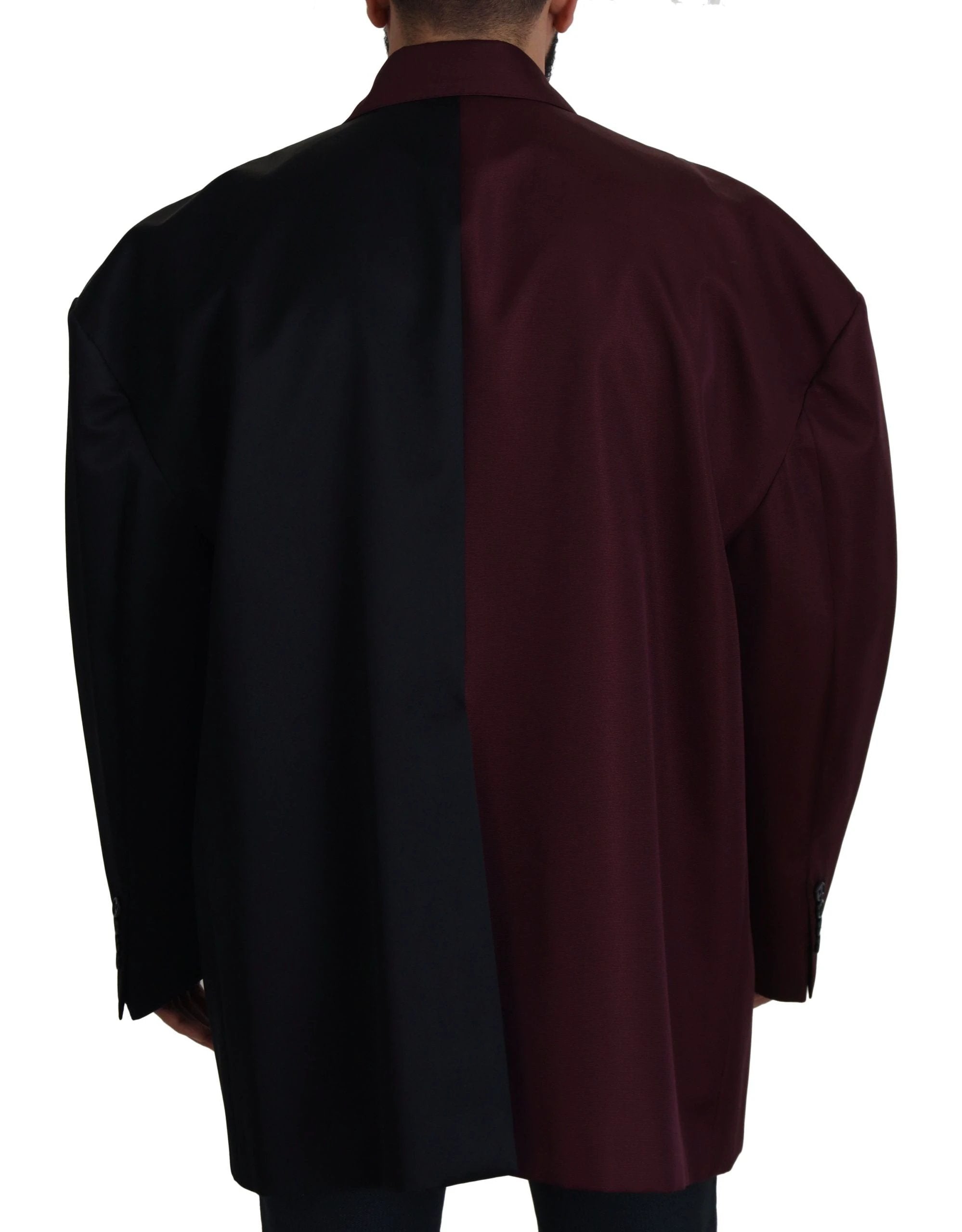 Dolce & Gabbana Bordeaux Polyester Double Breasted Jacket by Dolce & Gabbana